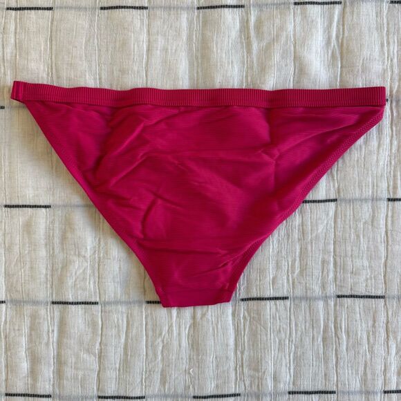 NWT J. Crew Ribbed-trim Hipster Full-coverage Bikini Bottom Size Large - Picture 3 of 8